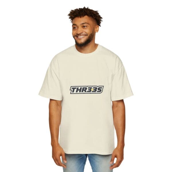 THR33S Men's Heavy Oversized Butter Tee - Image 4